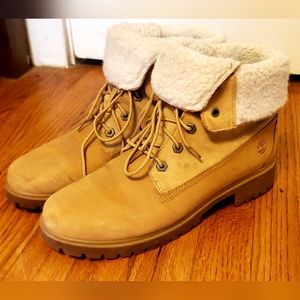 Womens Fold Over Timberland Boots Size 10